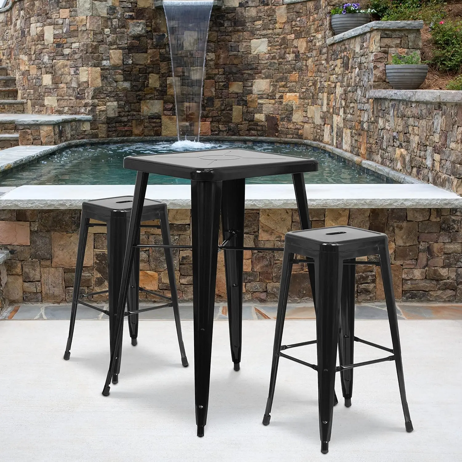 Commercial Grade Backless Metal Barstool 30