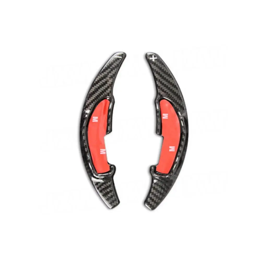 

Накладки на подрулевые лепестки из настоящего карбона для BMW M2 M3 M4 M5 M6 X5M X6M, декоративные элементы для стайлинга автомобиля