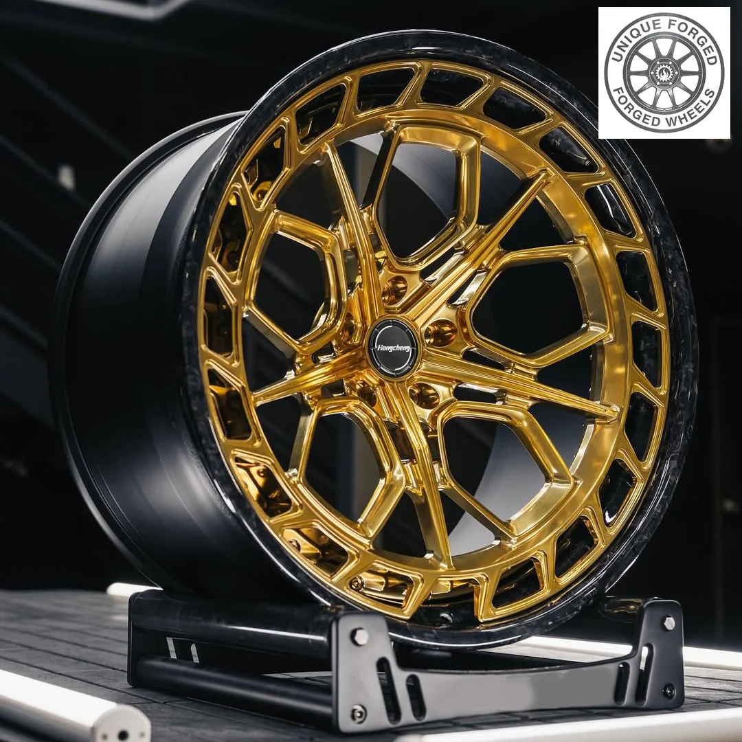 

26-дюймовые кованые диски класса люкс с полированным глянцевым золотым покрытием, 18, 19, 20, 21, 22 дюйма, 5x114.3, 5x120, двухсоставные