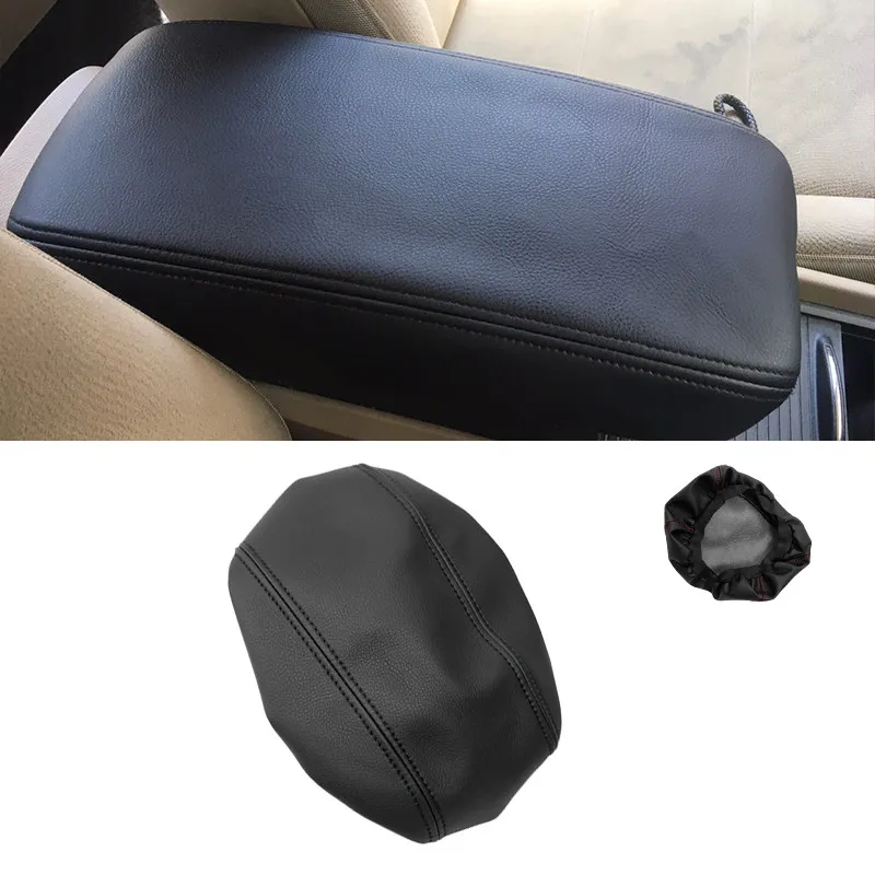 Car Inner Center Control Armrest Box Cover Trim For Honda Civic 8th Gen Sedan 2006 2007 2008 2009 2010 2011 Microfiber Leather