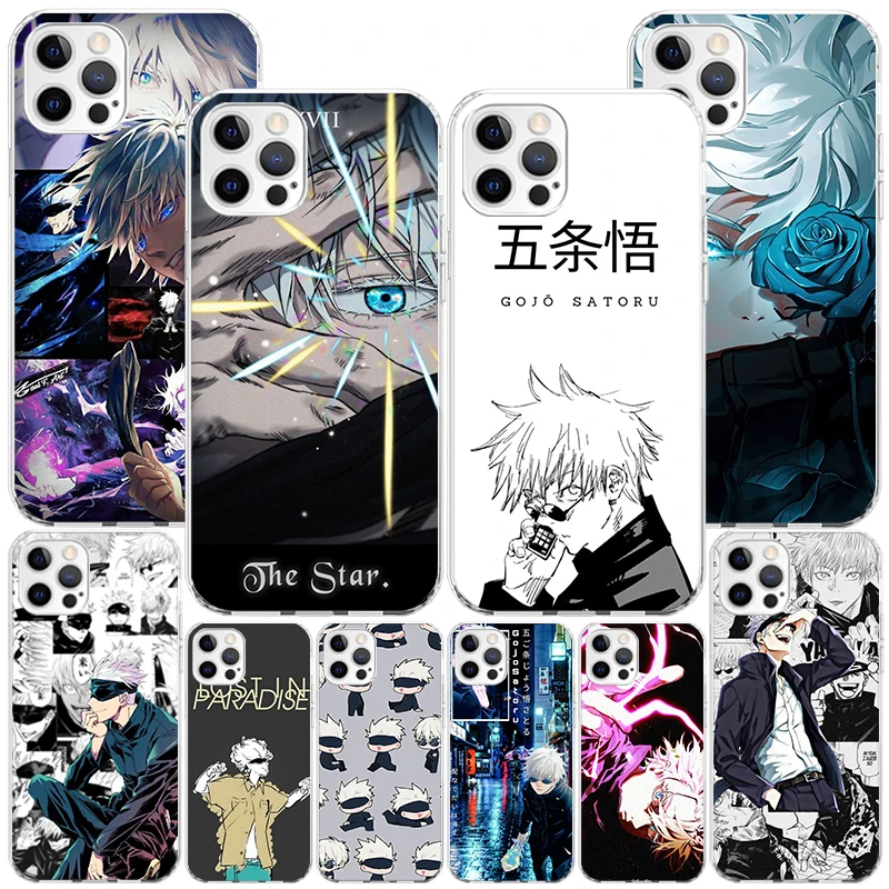 Jujusu Kaisen Gojo Satoru Phone Case For iPhone 16 Pro Max 15 + 14 Plus 11 12 13 Mini Xs X XR 7 8 SE Personalized Gift Print Cov