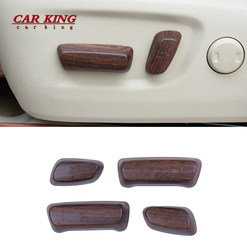 

Car seat adjust button cover decoration interior trim styling accessories 2018 2019 2020 For Toyota Land Cruiser Prado 150