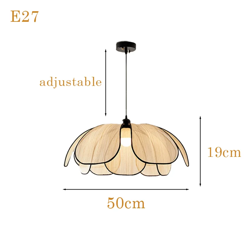 Nordic Bloemblaadje Hanglamp Moderne Hanglamp Slaapkamer Woonkamer Verlichting En kunst Sfeer kamerdecoratie Lampen E27 - afbeelding 1