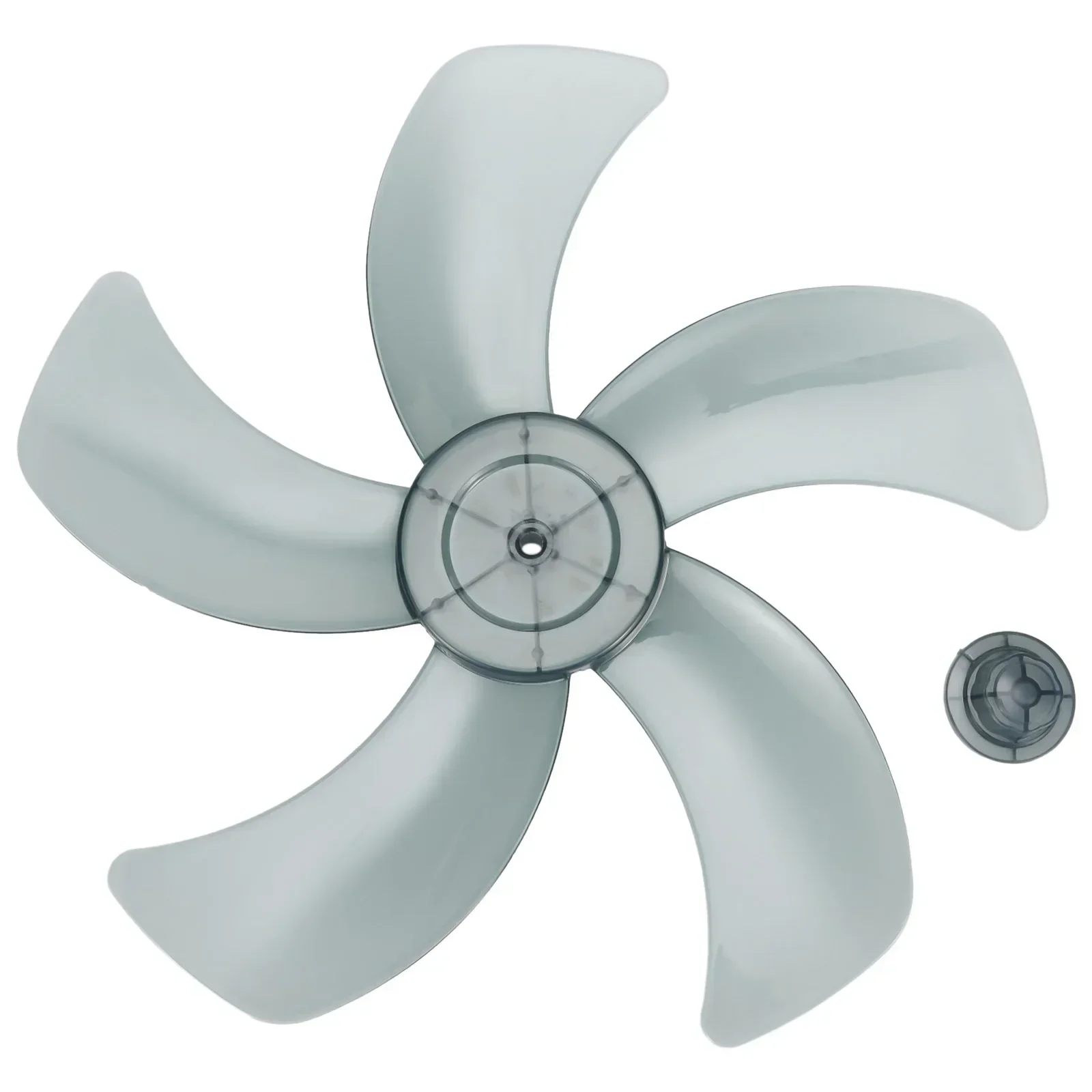 1pcs 16 Inch Household Plastic Fan Blade Five Leaves With Nut Cover For Pedestal Heating, Cooling & Air