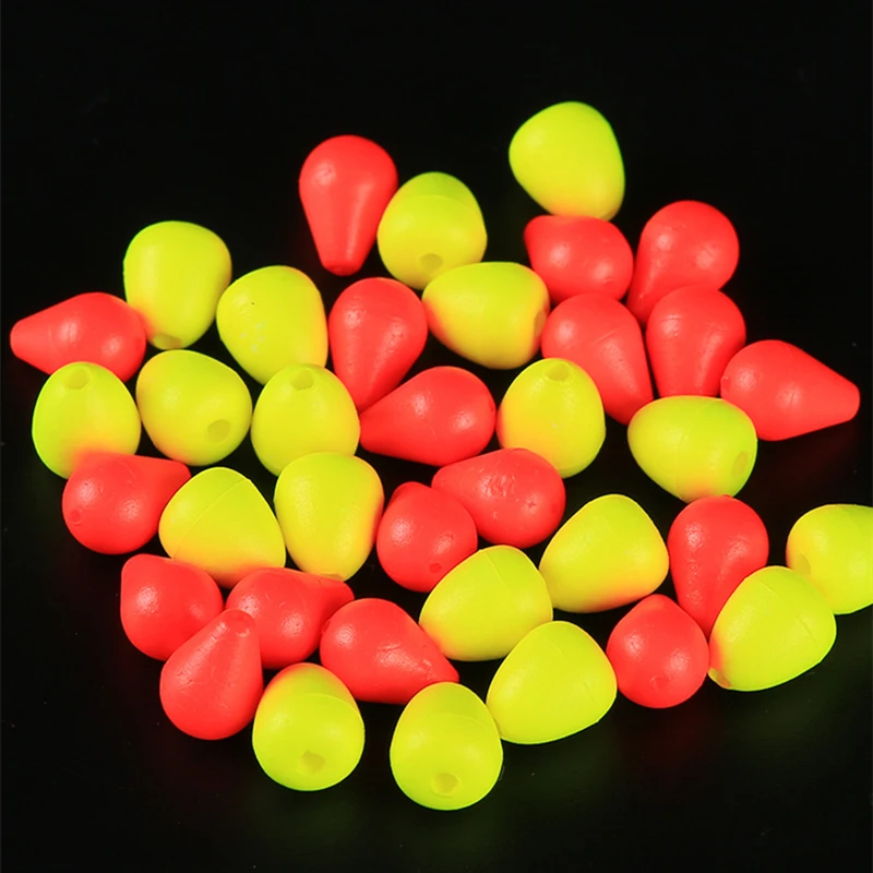 Flotteur rouge/jaune, haricots accrocheurs, sensibles et visibles, Ultra léger, Signal de pêche, perles d'expéditeur, matériel de pêche, outils pour poissons