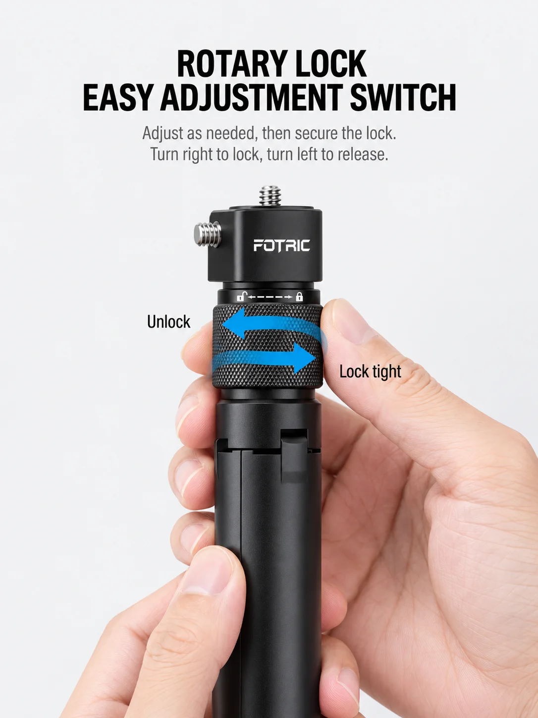 FOTRIC 73cm Invisible Extension Pole Selfie Stick Handle&Tripod Stand Monopod for Insta360 X4 X3 X5 Action Camera Accessories