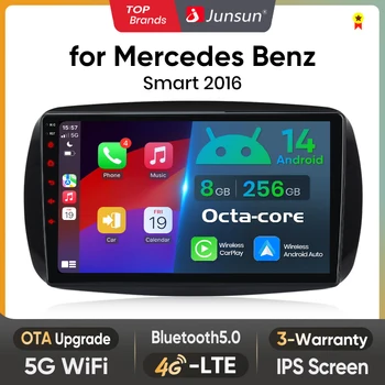 Radio para Auto Junsun con CarPlay Inalámbrico para Apple y Android Auto, para Mercedes Benz Smart 453 Fortwo 2014-2020, Multimedia, Navegación, Estéreo 1