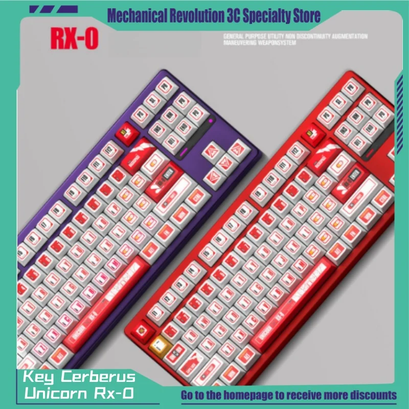 Key Cerberus Unicorn Rx-0 Keycaps Nuclear Power Cherry Profile Heat Sublimation Night Demon Evo80 Mechanical Keyboard Key Caps