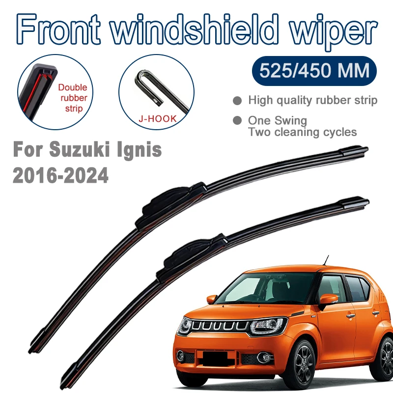 

Wiper Blades For Suzuki Ignis 2016-2024 2020 2017 2022 Front Windshield Brushes Windscreen Car Accessories Cover Spring 21"+18"