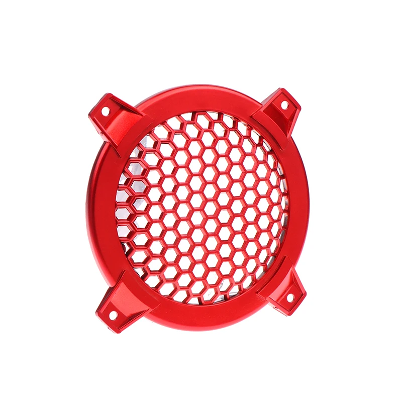 4 ''Rode Plastic Auto Audio Speaker Sub Woofer Grille Bescherming Beschermer Cover Mesh Ronde Auto Subwoofer Speaker Beschermkap
