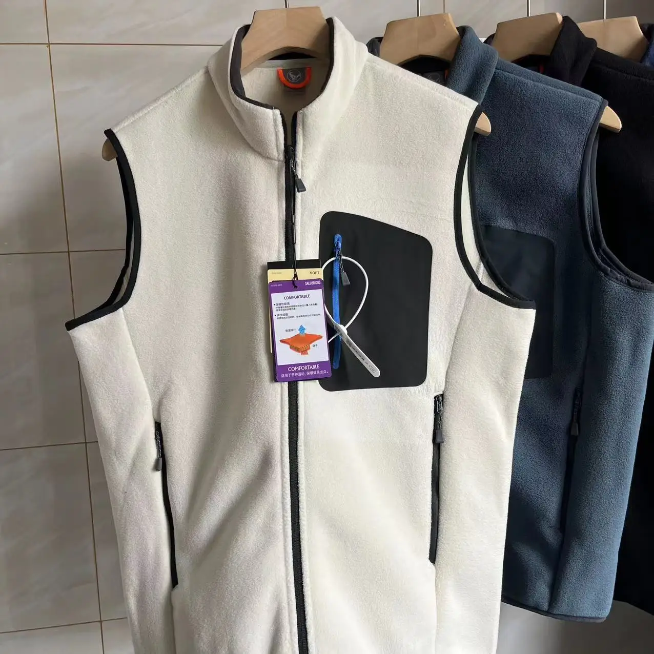 

Теплый жилет Fce для активного отдыха, повседневный, с воротником-стойкой, удобный, осенне-зимний, молодежный, модный, приталенный, на молнии, цветной