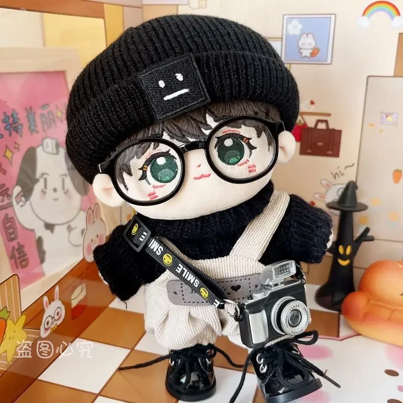 

Одежда для кукол из хлопка, модель 20 см, зимний витой свитер, комплект брюк с ремешком на плечо, универсальные очки