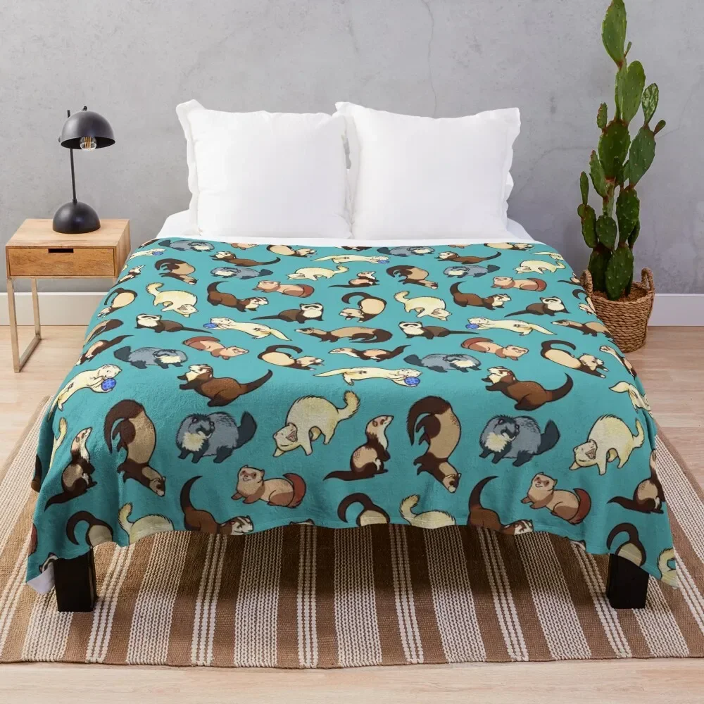 

cat snakes in blue Throw Blanket Loose Sofa Blankets
