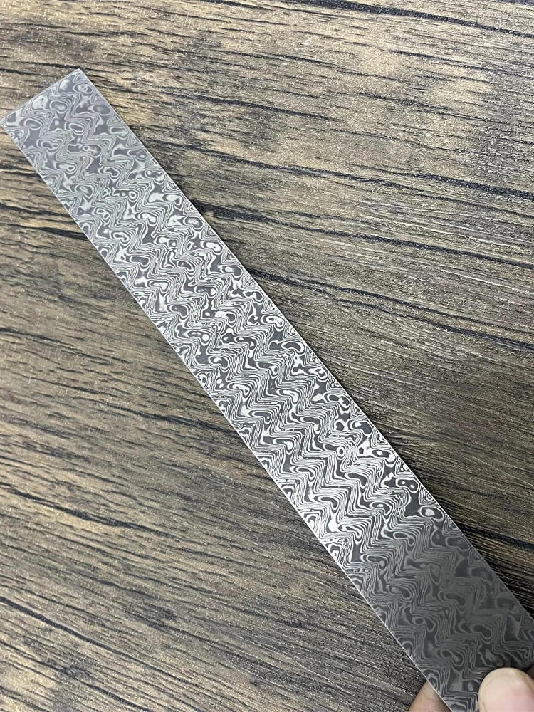 New Damascus Steel DIY Cutter Making Materials Japanese knife Pattern Steel Bar Cutter Blade Blank Has Been Heat Treating