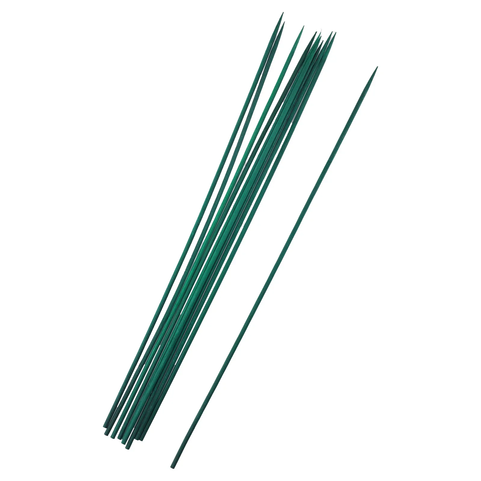 

10PC 40cm Green Plant Support Sticks Canes For Flowers Garden Bamboo Green Sticks Orchid Rod For Supporting Climbing Plants