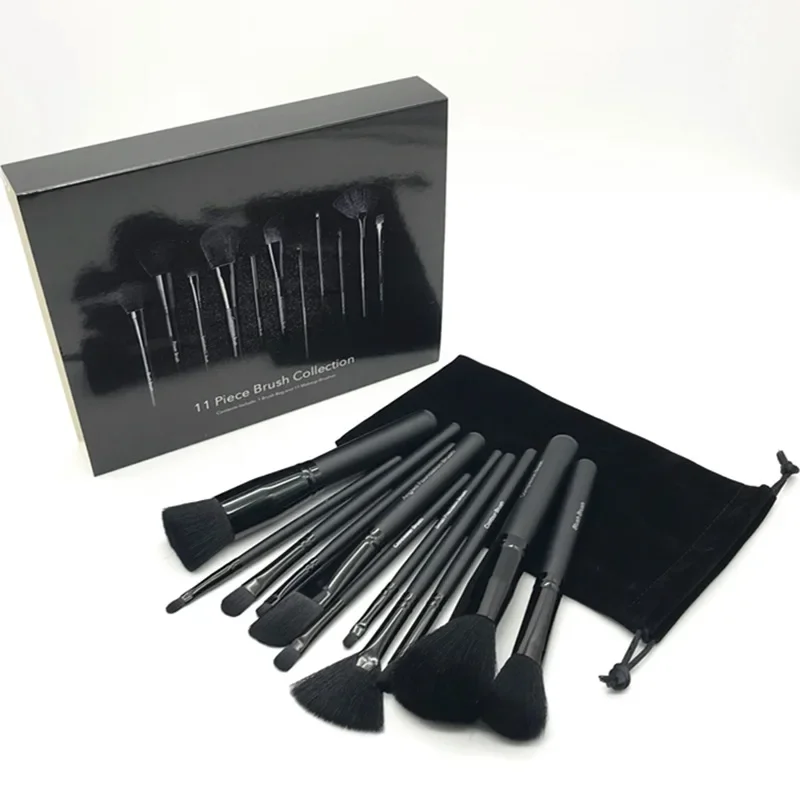 11 Pcs Luxury Balck Makeup Brushes Set Tools Professional Brushes Foundation Powder Eyeliner Eyeshadow Make up Brushes