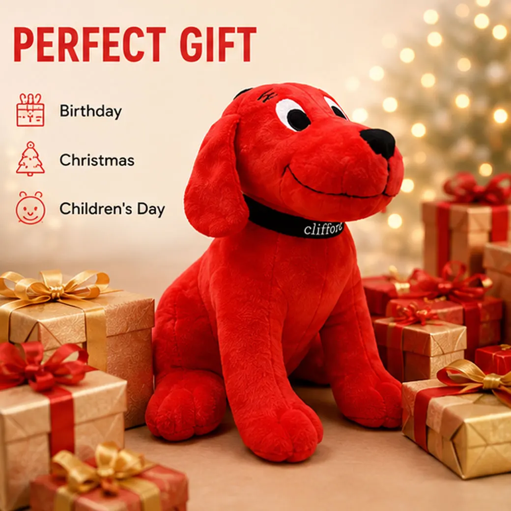 Clifford The Big Red Dog Plush Toy Soft Stuffed Animal Doll Cartoon Puppy Plush Kids Birthday Christmas Gift