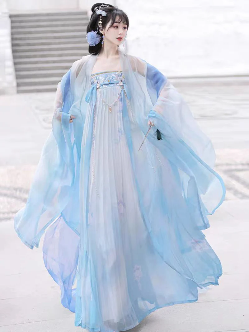 

Ancient Chinese Hanfu Traditional Ethnic Costumes Robe Dress Vintage Tang Dynasty Women Clothing Cosplay Fairy Dress