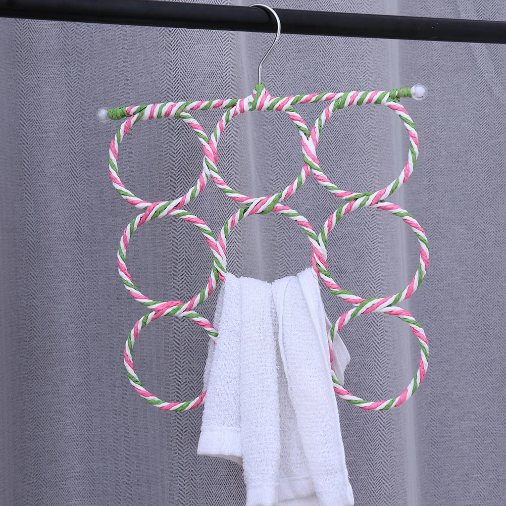 

2 Pcs Paper Rattan Hanger Clothes Racks Closet Organizer Scarf Holder Organiser Hangers for Wardrobe