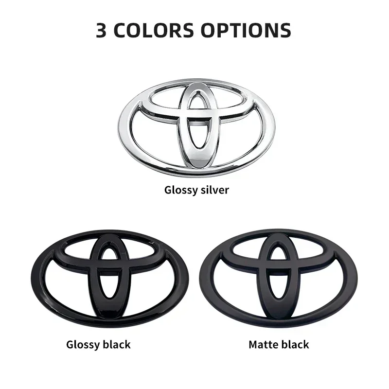 Car Front Bonnet Hood Rear Trunk Tail Bumper Emblem Badge Logo Sticker for toyota RAV4 proado Camry yaris AVALON CHR Vios REIZ