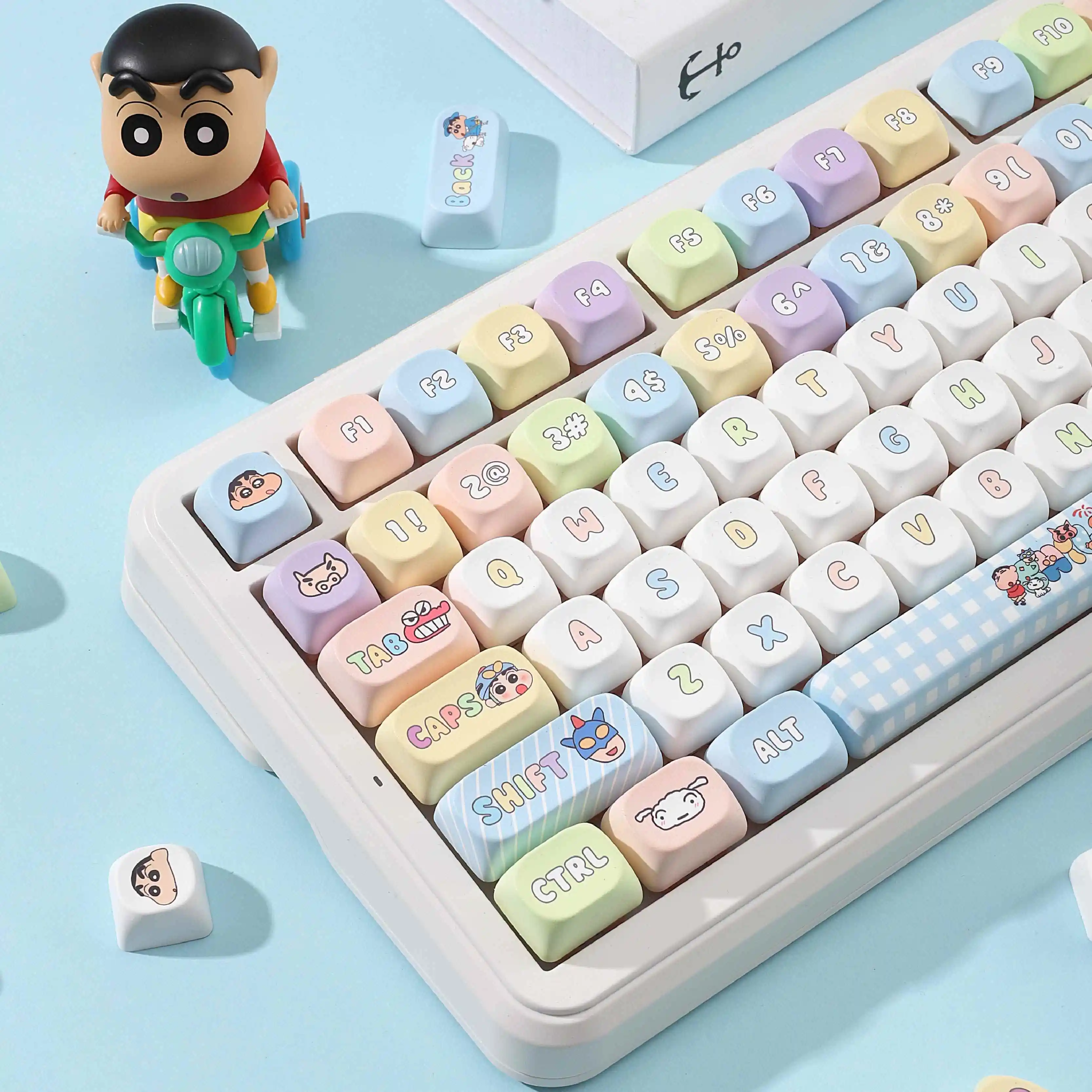 Crayon Shin-chan Keycaps Kawaii Sanrio Cinnamoroll Pachacoo My Melody MOA Profile MX Switch Gaming Mechanical Keyboard Keycaps