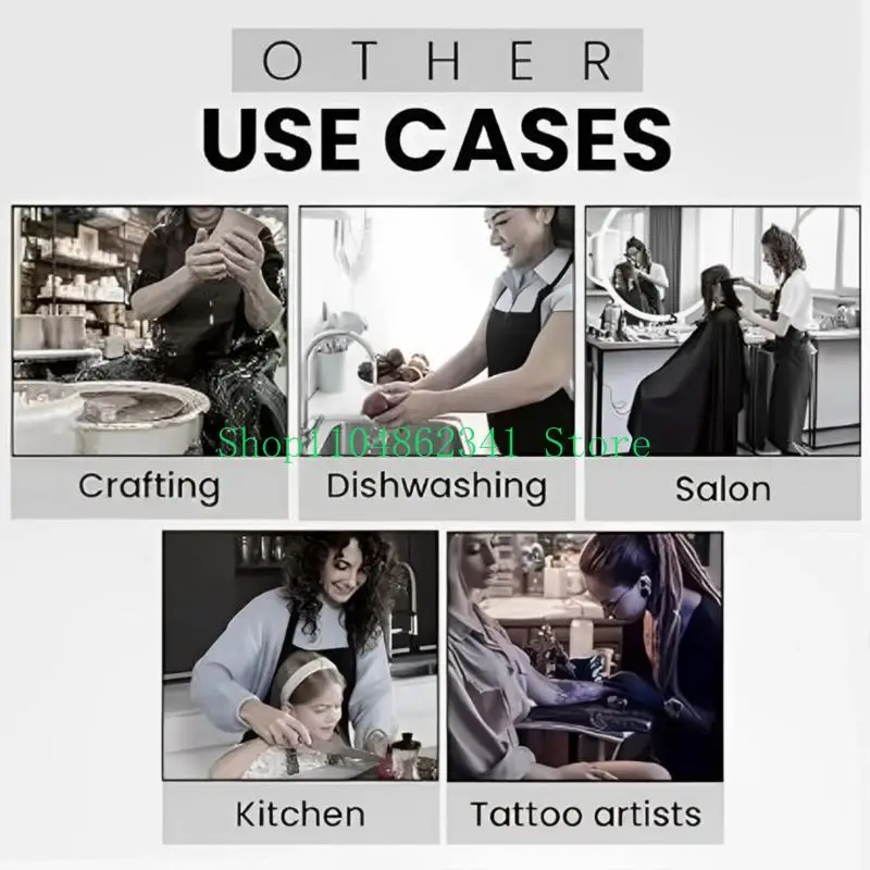 5ASD Volledige dekking aardewerk schort gesplitst been unisex schort met pocket schilderij schort