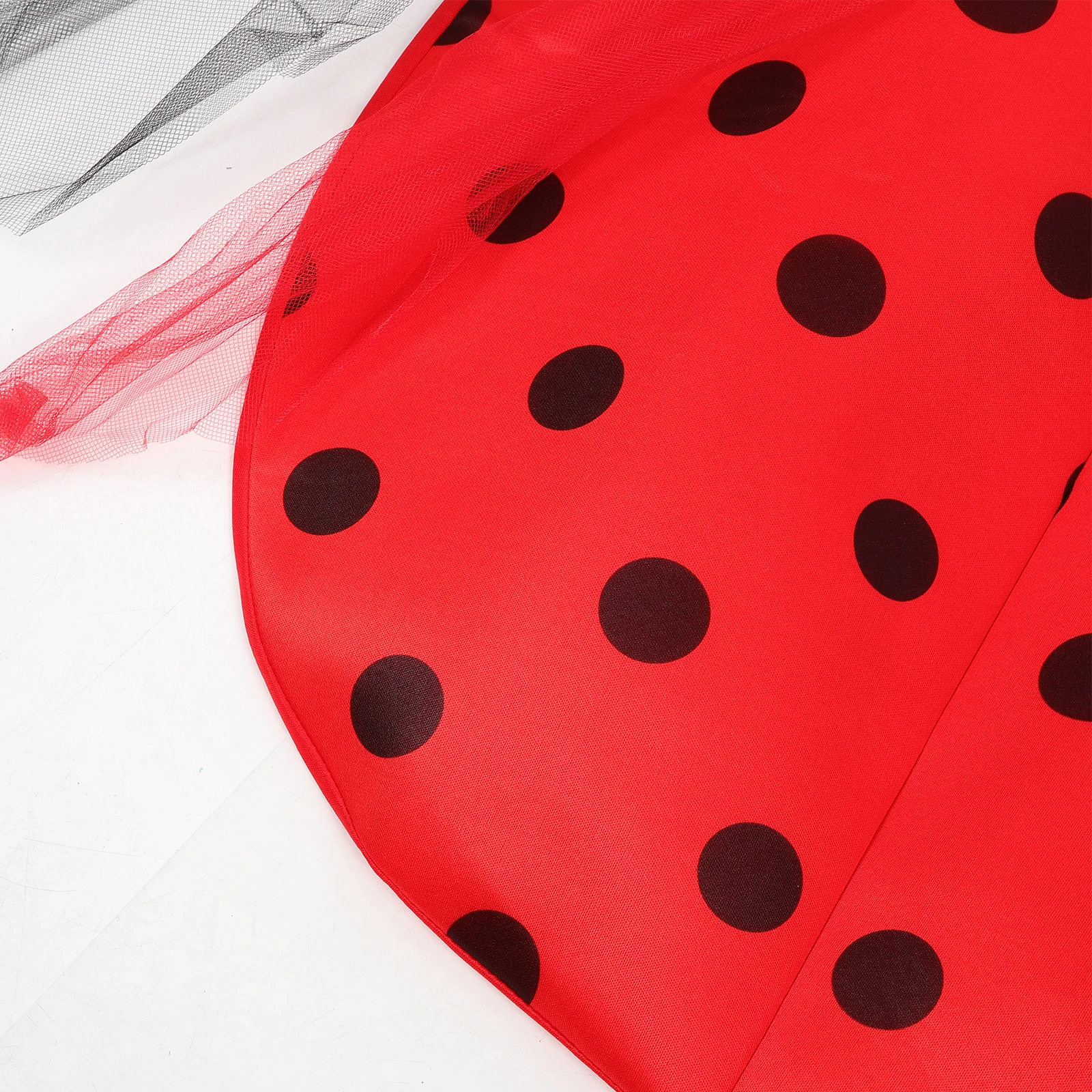 

2pcs Ladybug Costume Set Dress Wings Halloween Party Outfit Costume Set Birthday Christmas Role Play L