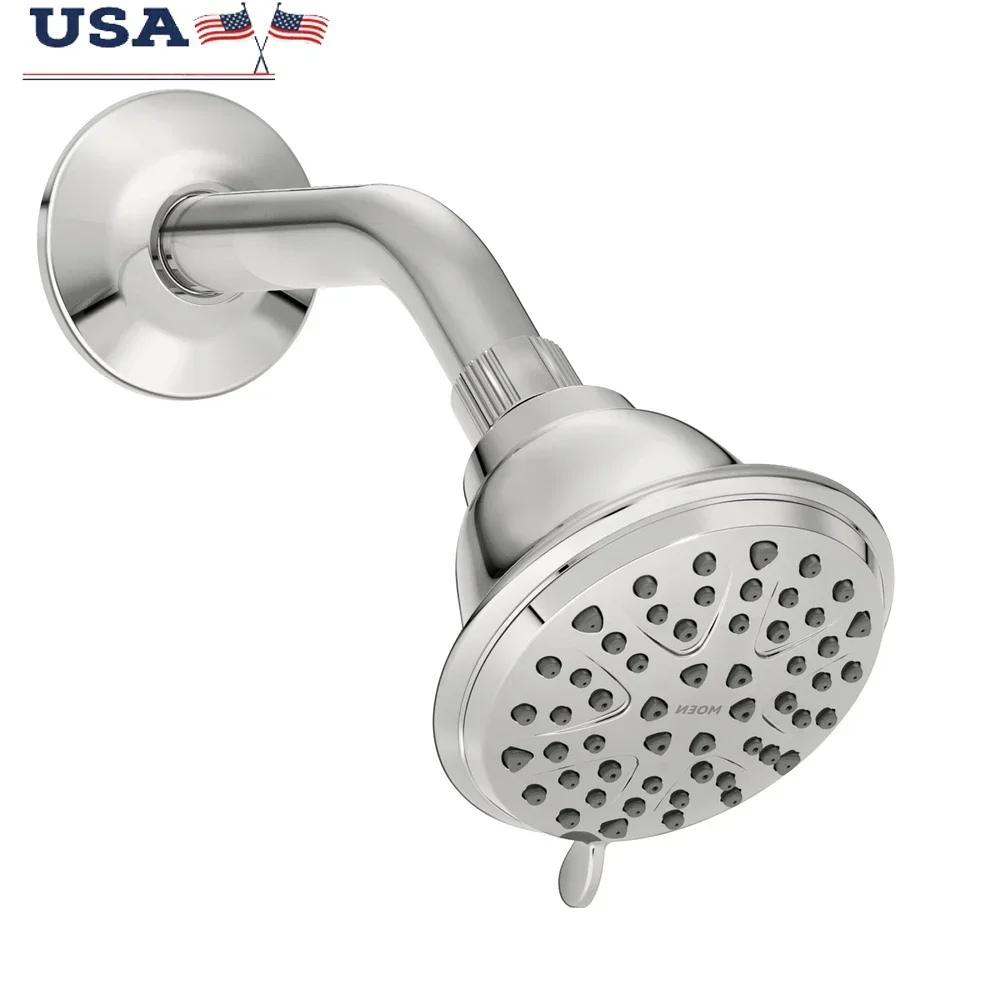 

Настенное крепление с 8 струями, фиксированная насадка для душа, сертифицированная WaterSense, простая установка, крепеж для душа высокого давления с хромированной отделкой для ванной комнаты