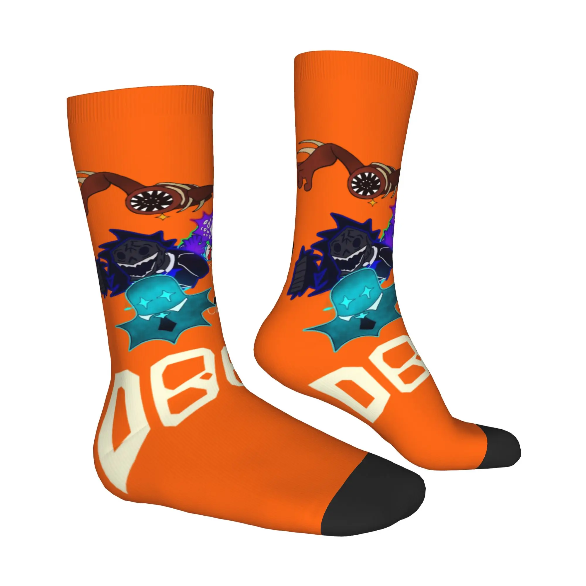 Novelty Men's D-Doors Ambush Horror Game  Dress Socks Unisex Warm Breathbale 3D Printed  Crew Socks