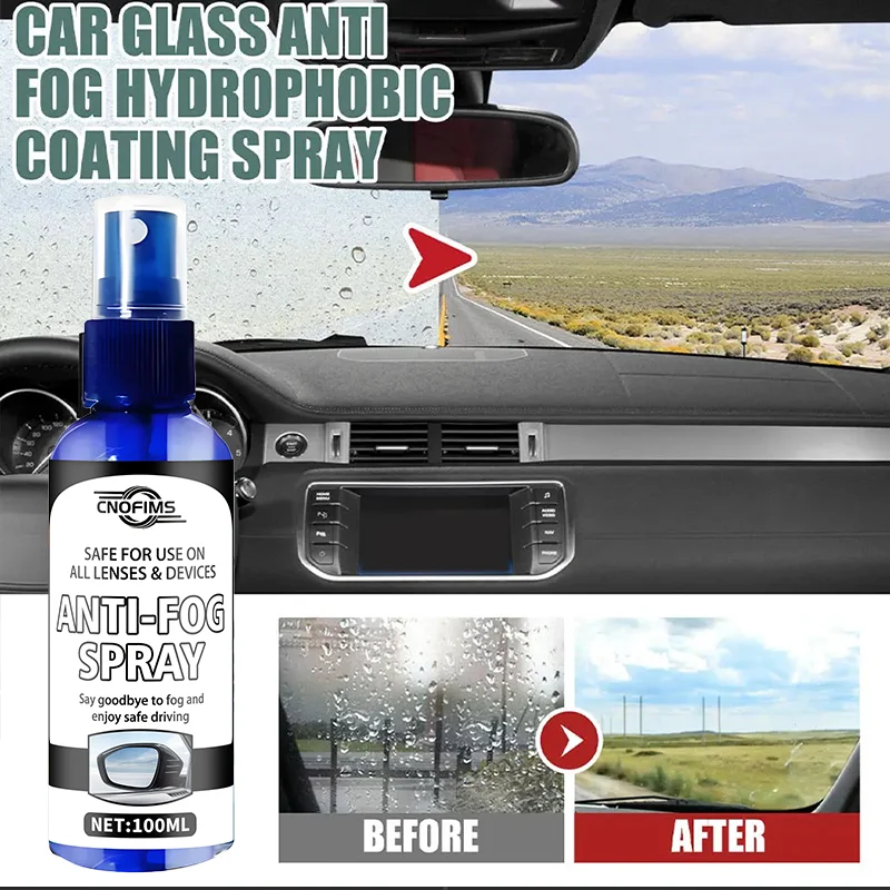 SEAMETAL 100 مللي زجاج السيارة مكافحة الضباب رذاذ وكيل السيارات الزجاج الأمامي طارد المياه مكافحة المطر الزجاج مرآة مسعور طلاء البخاخ