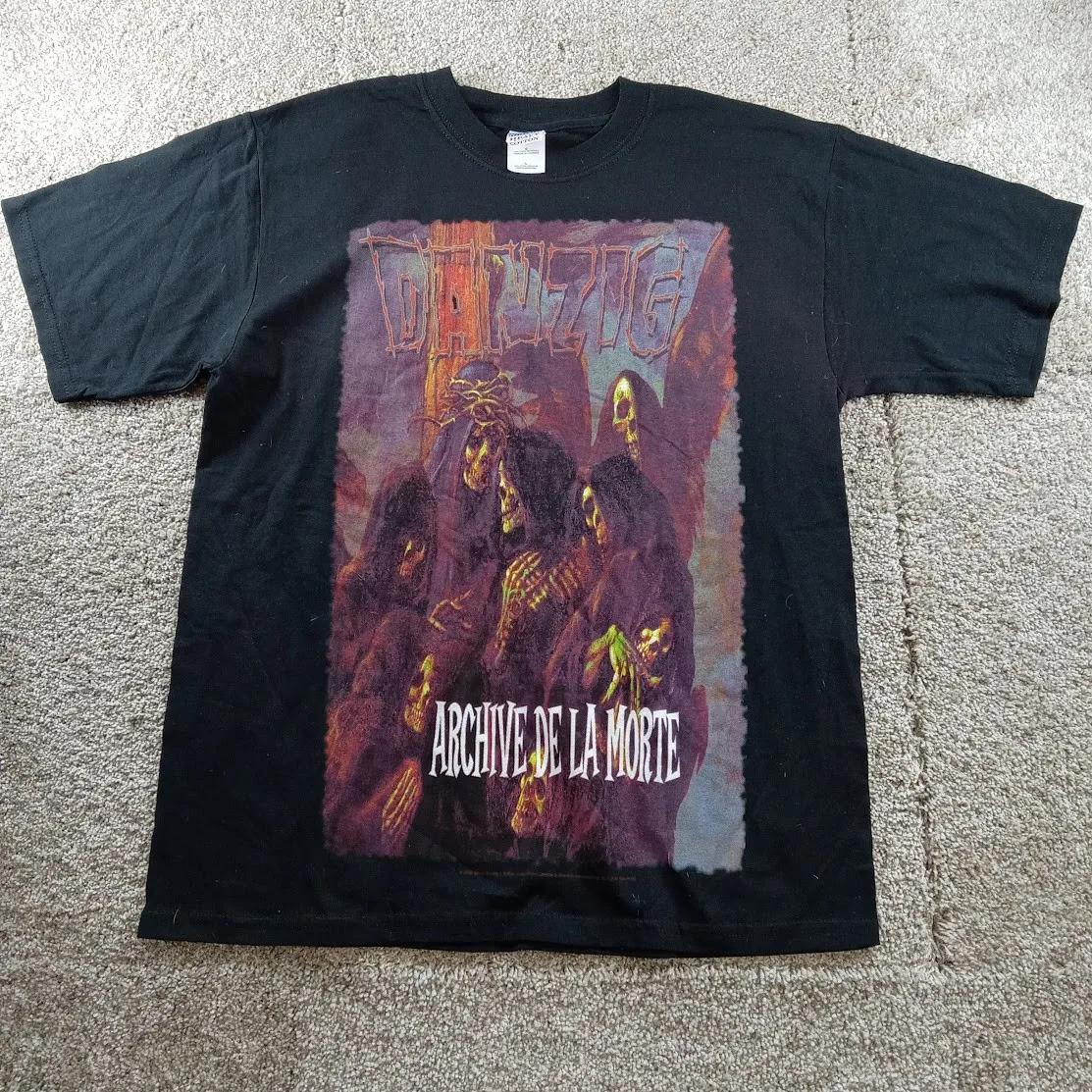 Vtg Danzig Shirt Mens Large Black Archive De La Morte Band Merch 2005 Archive