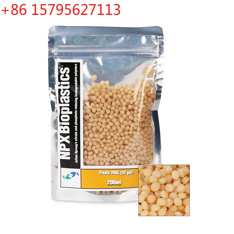200ML Two Little Fishes Aquarium NPX Bioplastics Polímero BioPellets Medio Filtrante Tratamiento de Nitrato y Fosfato Bio Reactor Filtro