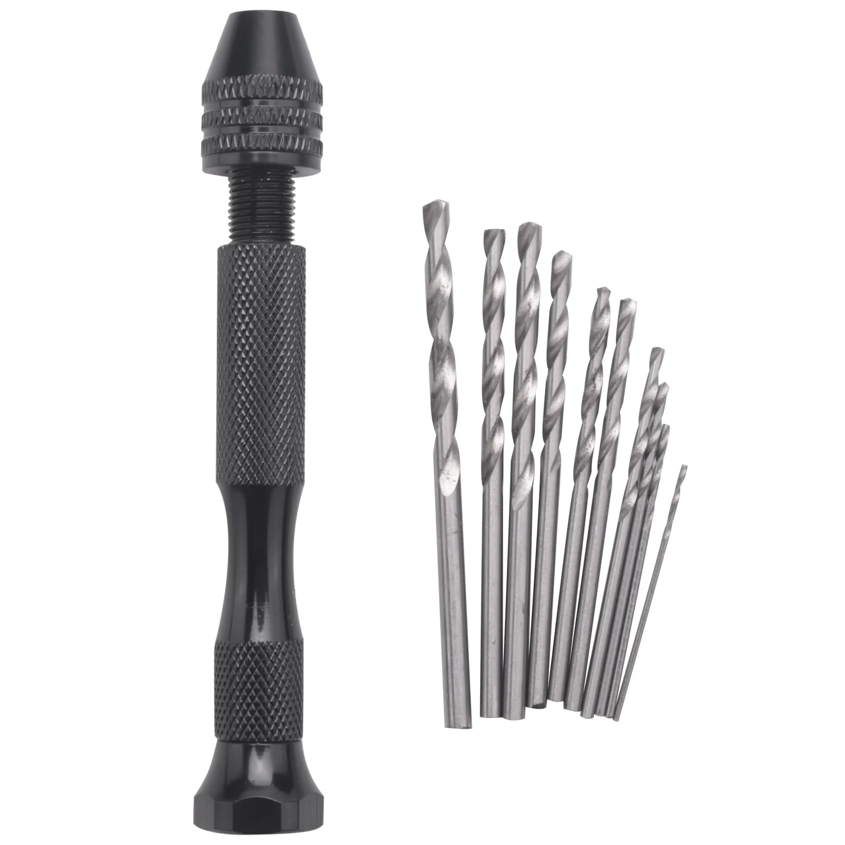 at63-mini-furadeira-manual-de-aluminio-com-mandril-sem-chave-10-brocas-helicoidais-ferramentas-rotativas
