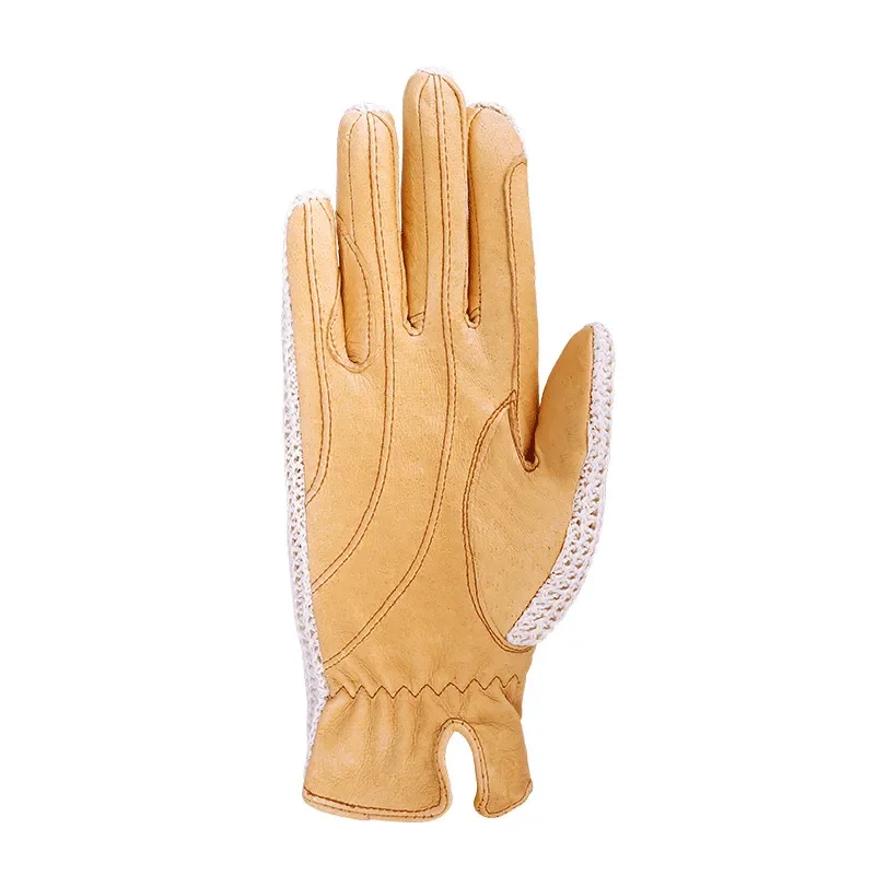 Equestrian riding gloves pigskin wear-resistant thread back breathable outdoor sports harness equestrian supplies factory