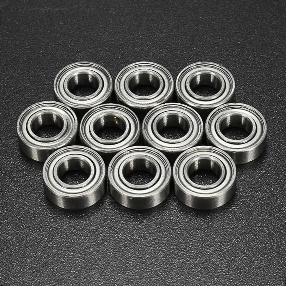 10pcs/set Pulley Bearings Carbon Steel 687zz Miniature Bearing Strong Load Capacity Deformation Resistant for Skateboard Scooter