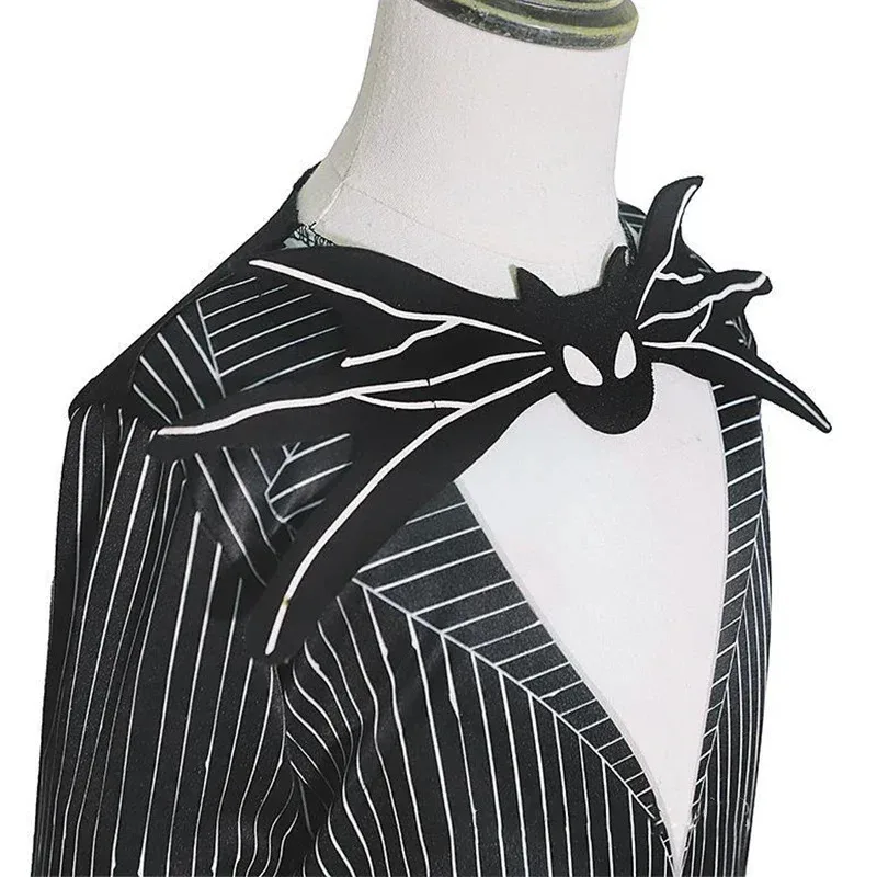 Sky05 crianças jack skellington traje meninos o pesadelo antes do natal jack skellington cosplay criança bodysuit terno hallo99jiu @