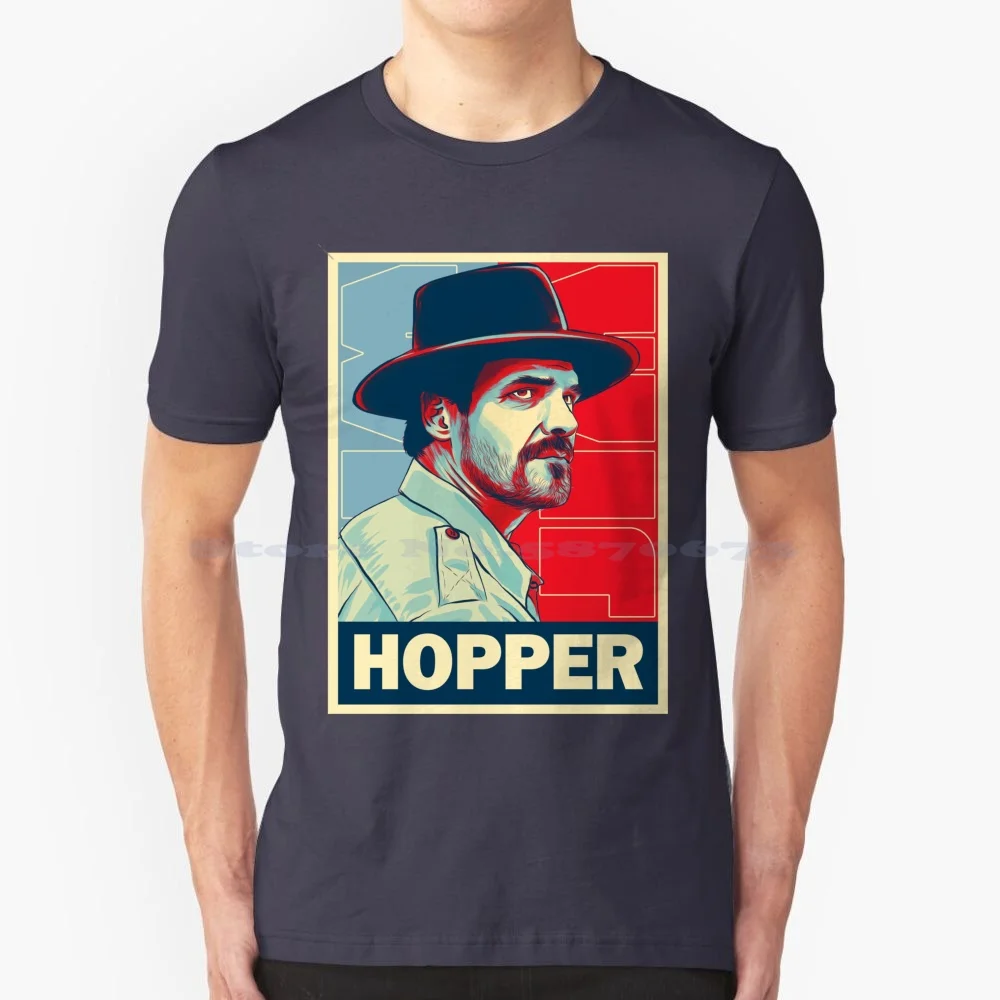 Jim Hopper-Season 4! T Shirt 100% Cotton Tee Jim Hopper David Harbour Eleven Stanger Things Season 4 Pop Art Pop Culture