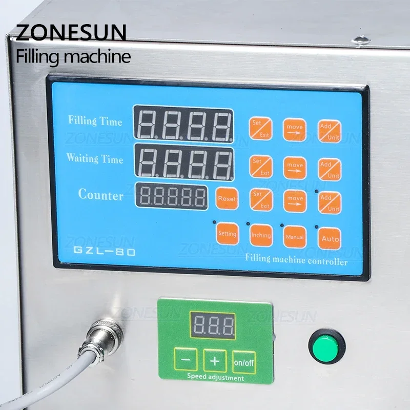 ZONESUN Semi-Automatic Small Perfume Olive Oil Bottles Liquid Filling Machinery For Cosmetic