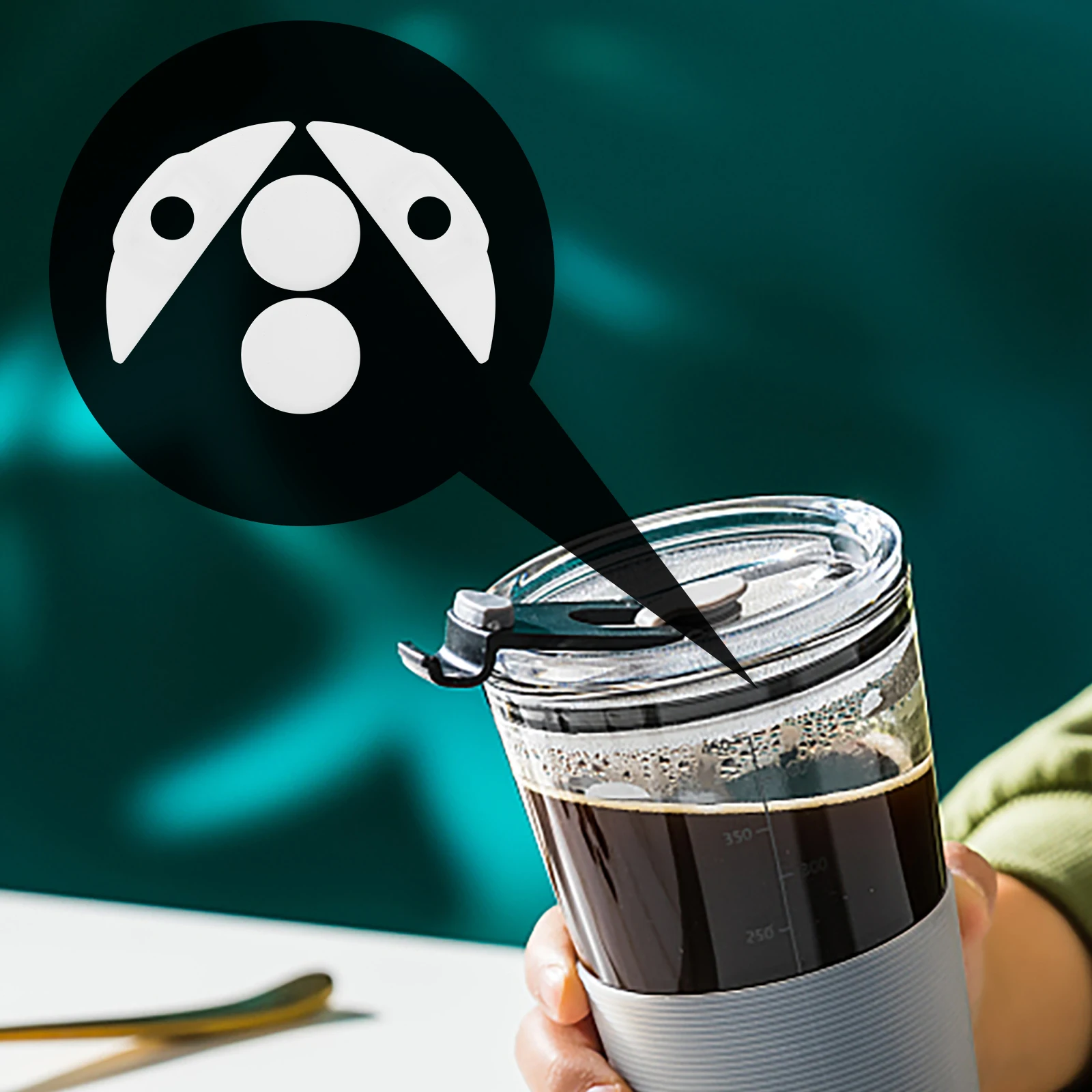 

1 set Silicone Spill Cap Anti-Overflow Cup Lid Leak Proof Stoppers Lightweight Tumbler Accessories Cup Straw Stopper Cap For
