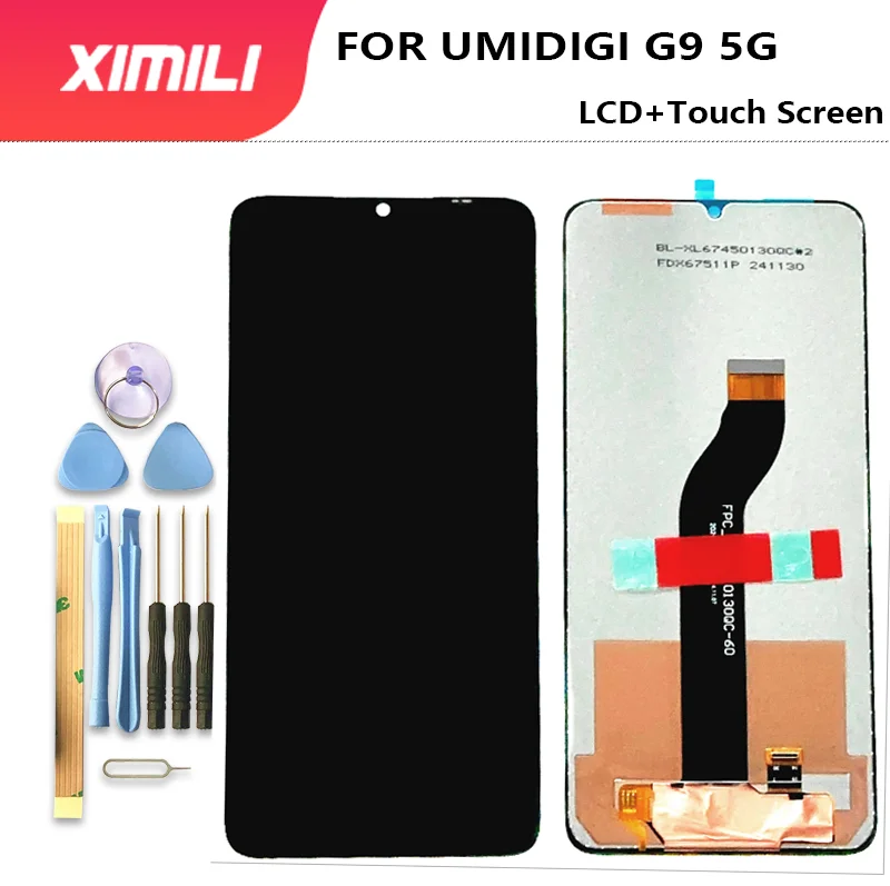 100% протестированный 6,75-дюймовый новый оригинальный ЖК-дисплей Umidigi G9 5G и дигитайзер сенсорного экрана, замена ЖК-дисплея для телефона G9A G9C G9T