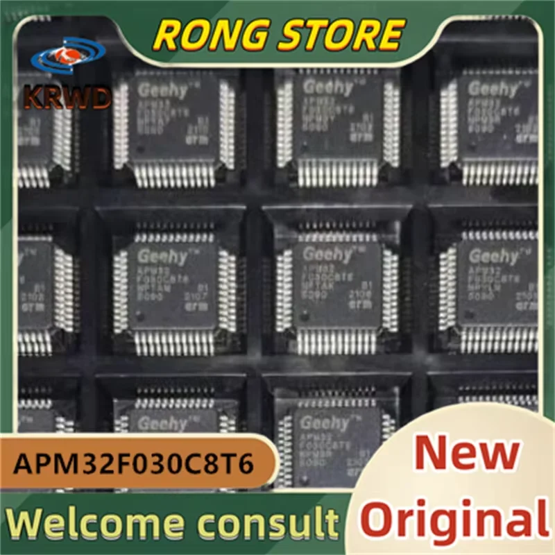 5PCS APM32F030 C8T6 New and Original Chip IC APM32F030C8T6 APM32F030 LQFP48 MCU microcontroller