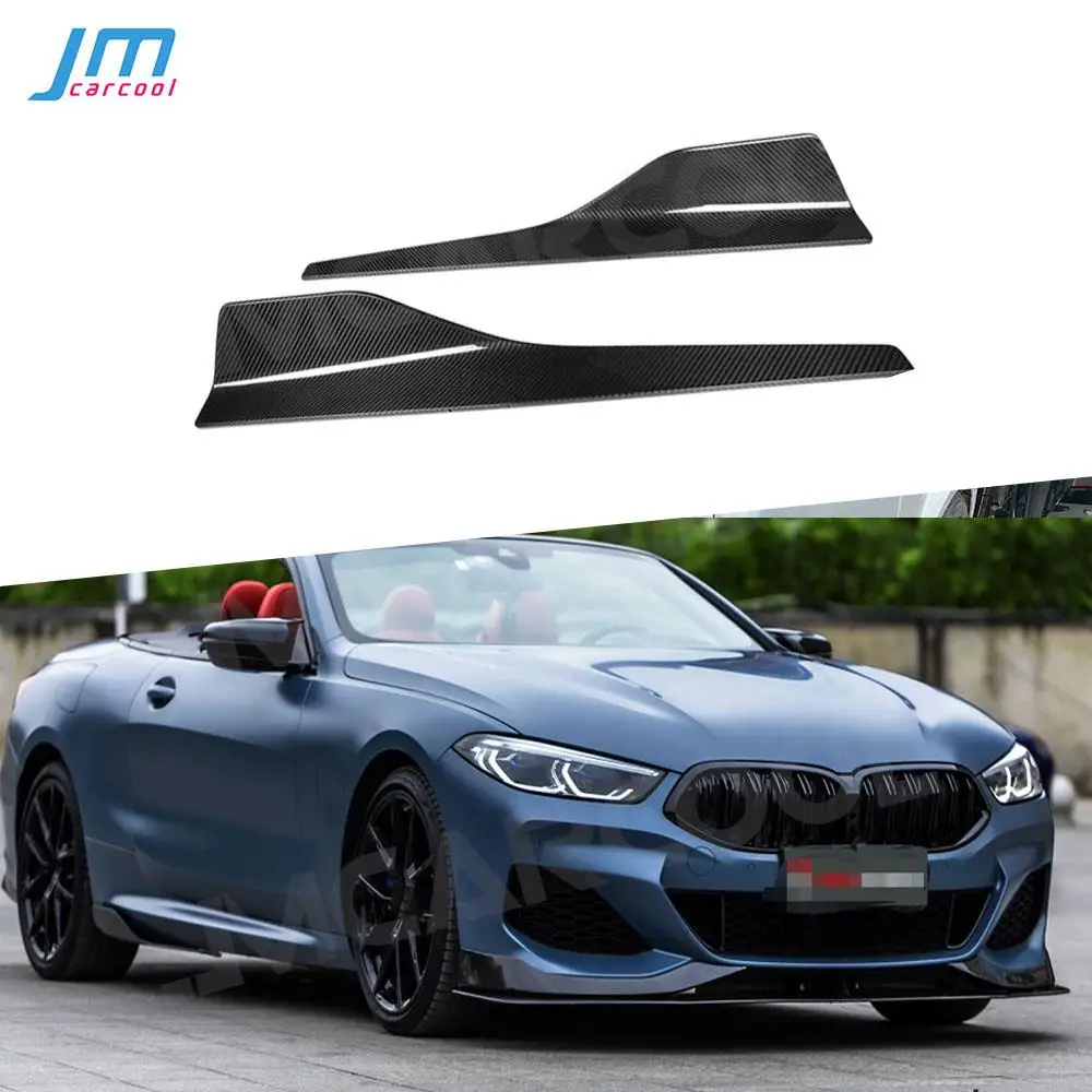 

Carbon Fiber Side Bumper Skirts Splitters FRP Prime Fender Fins Car Protect For BMW 8 Series G14 G15 G16 M Sport 2018-2020