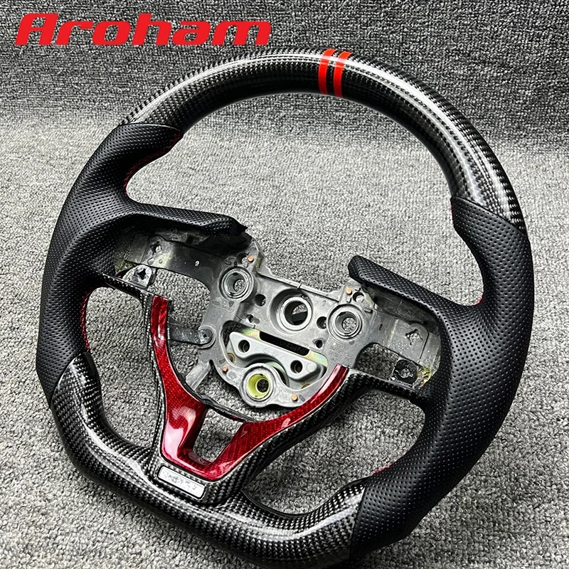 Aroham Real Carbon Fiber Steering Wheel For Kia Sportage GT K5 2016 2017 Sport Sportage 4 KX5 2016 2017 2018 2019