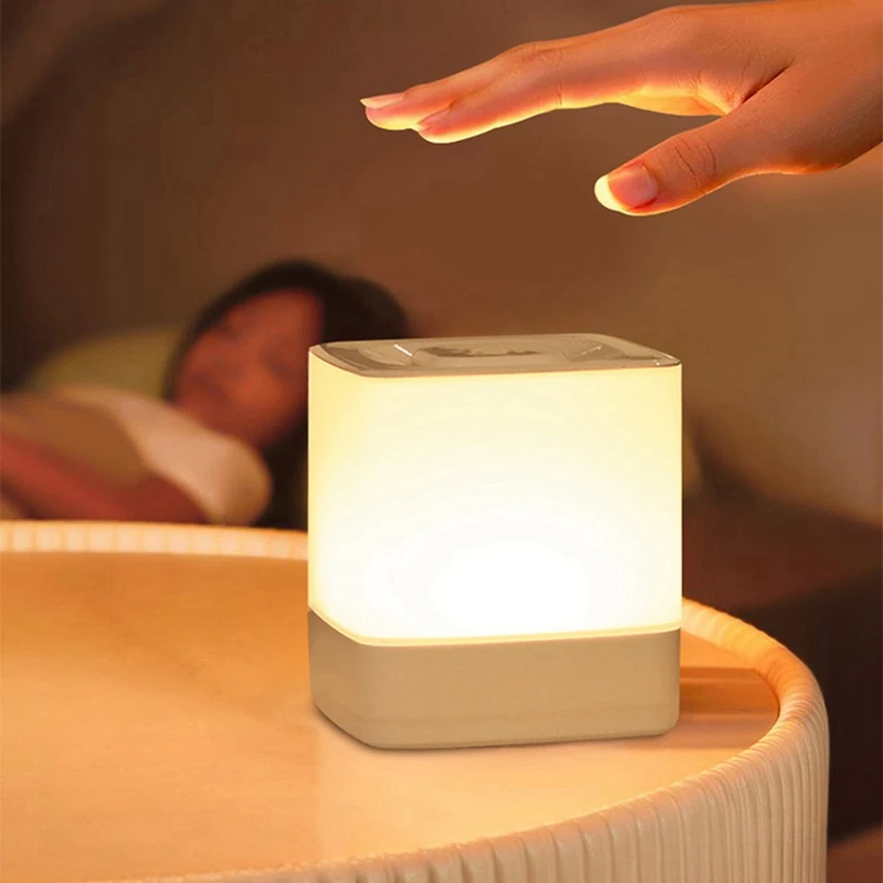 USB recarregável LED Night Light, 3-Level Brilho, lâmpada de cabeceira, Decoração do quarto