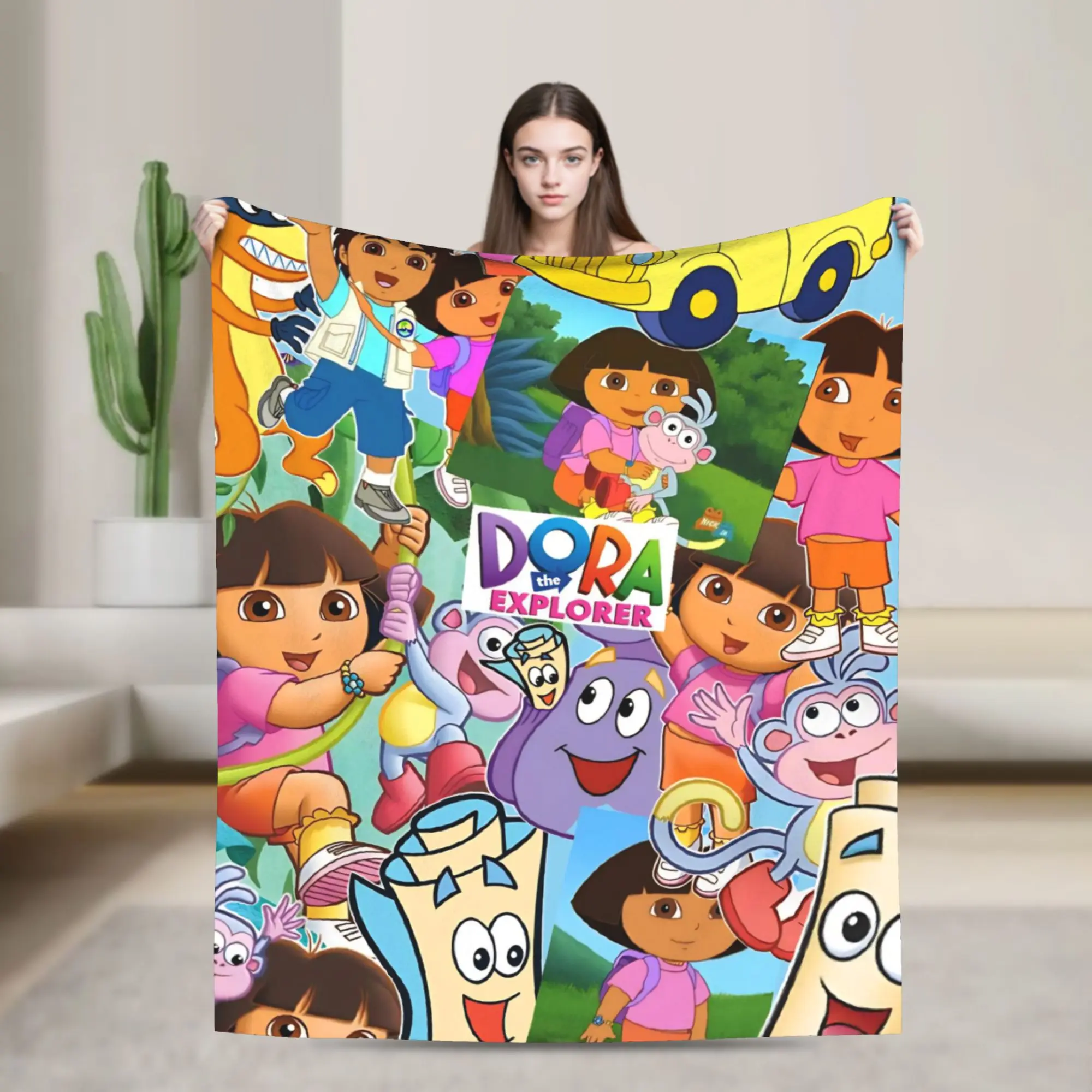 D-Doras The Explorers Blanket Multiple Sizes Soft and Lightweight  Throw Blankets for Couch Sofa and Bed