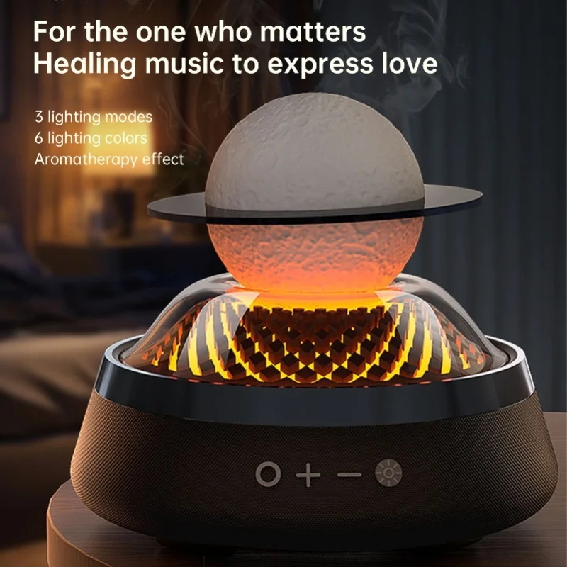 Essential Oil Diffuser With Wireless Speaker LED Colorful Atmosphere Light Nightlight Music Player Function Aromatherapy
