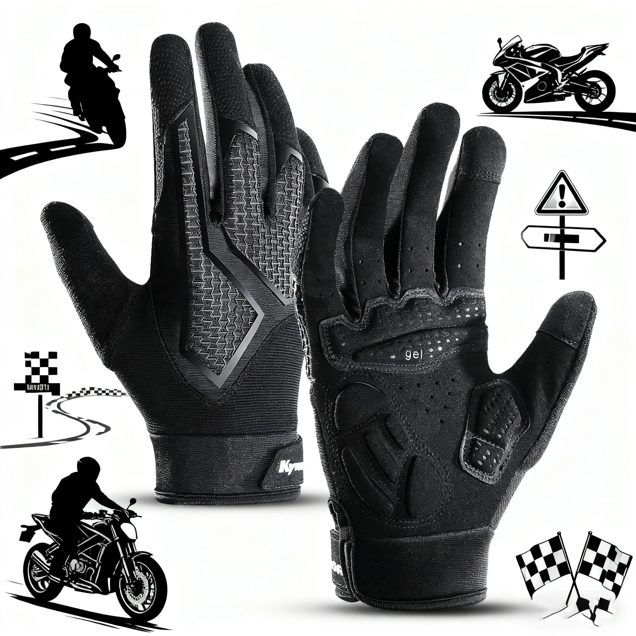 Motor cycle gloves Mtb Mountain Bicycle Gloves Motorcycle Racing Gloves Motocross Gloves Finger Cycling Bike Accessories