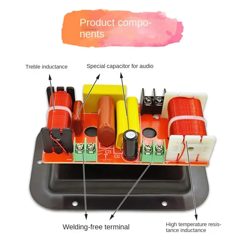 2 cara 350W Speaker Treble + pembagi frekuensi Bass filter Speaker Crossover DIY untuk teater rumah mudah dipasang mudah digunakan