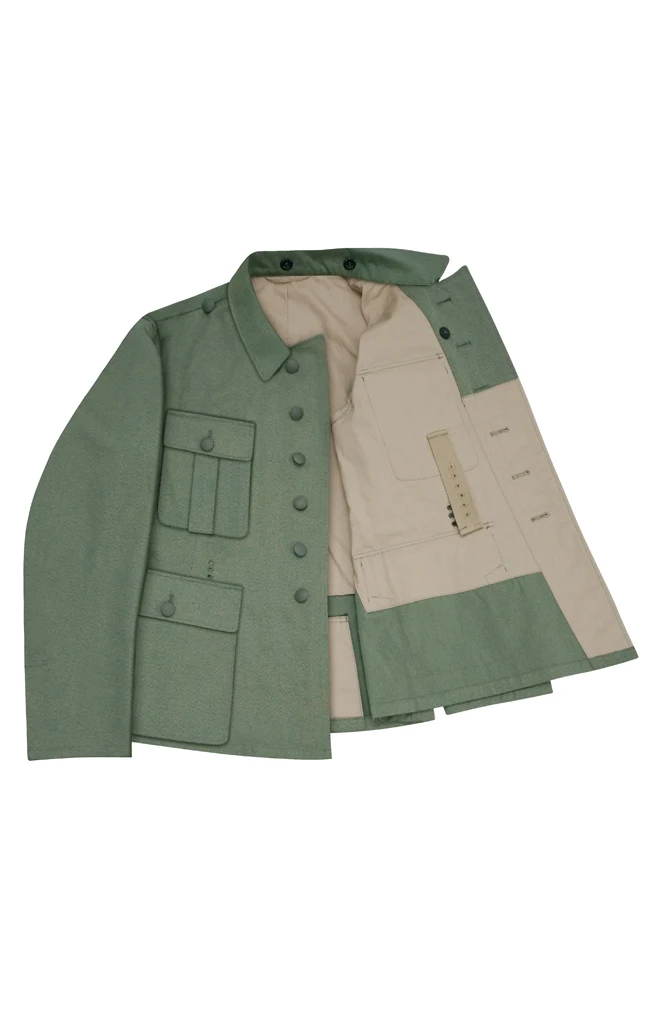 GUHI-003 WWII polizia tedesca M42 EM tunica estiva verde screziata Feldbluse