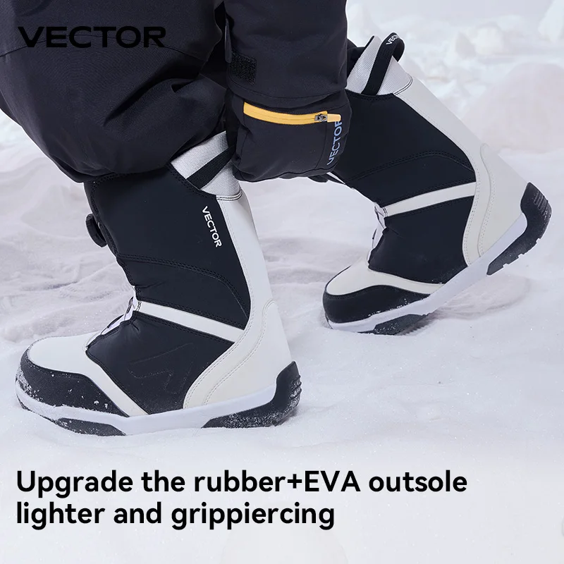 

VECTOR Professional Women Man Ski Shoes Warm Waterproof Snowboard Boots Non-slip Leather Breathable Snow Boots Equipment